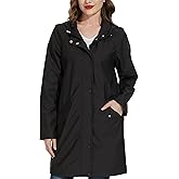 Fahsyee Raincoat Women, Rain Jacket Waterproof Coat Hooded Windbreaker Outdoor Long Active