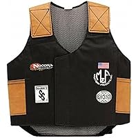 HILASON Bull Riding Vest Pro Rodeo Leathergear Equipment Green | Gilet de rodéo | Gilet en cuir | Gilet de protection pour l'équitation, Vert chasseur., Grand : HILASON