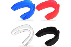 Dimeho 4 Pack Sports Mouth Guards Athletic Mouthpiece Sport Teeth Armor Gum Protector Colorful Bite Mouthguard for Football Soccer Boxing Hockey Karate Basketball Lacrosse Taekwondo Gear