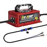 36V Lithium Battery Charger 1000W 20A for LiFePO4, IP67 Waterproof with Cooling Fan & 16FT Cable, for Golf Cart, Forklift, Scissor Lift, Boat, Floor Scrubber