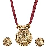 Efulgenz Oxidized Jewellery Oxidised Necklace Traditional Indian Ethnic Antique Gold Tone Oxidized Necklace Stud Earrings Jewelry Sets For Women Bollywood Jewelry