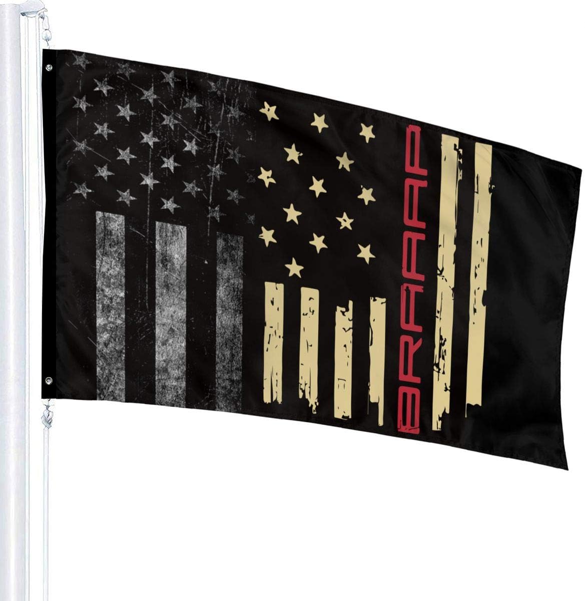 Braaap Motocross Dirt Bike American Flag Flags 3x5 Fit for