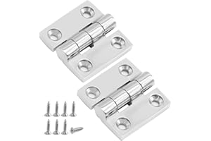 EATAKWARD 2 Pcs Stainless Steel Marine Grade Hinges, Heavy Duty Marine Boat Hatch, Sturdy Deck Cabinet Door Hinges with Screw