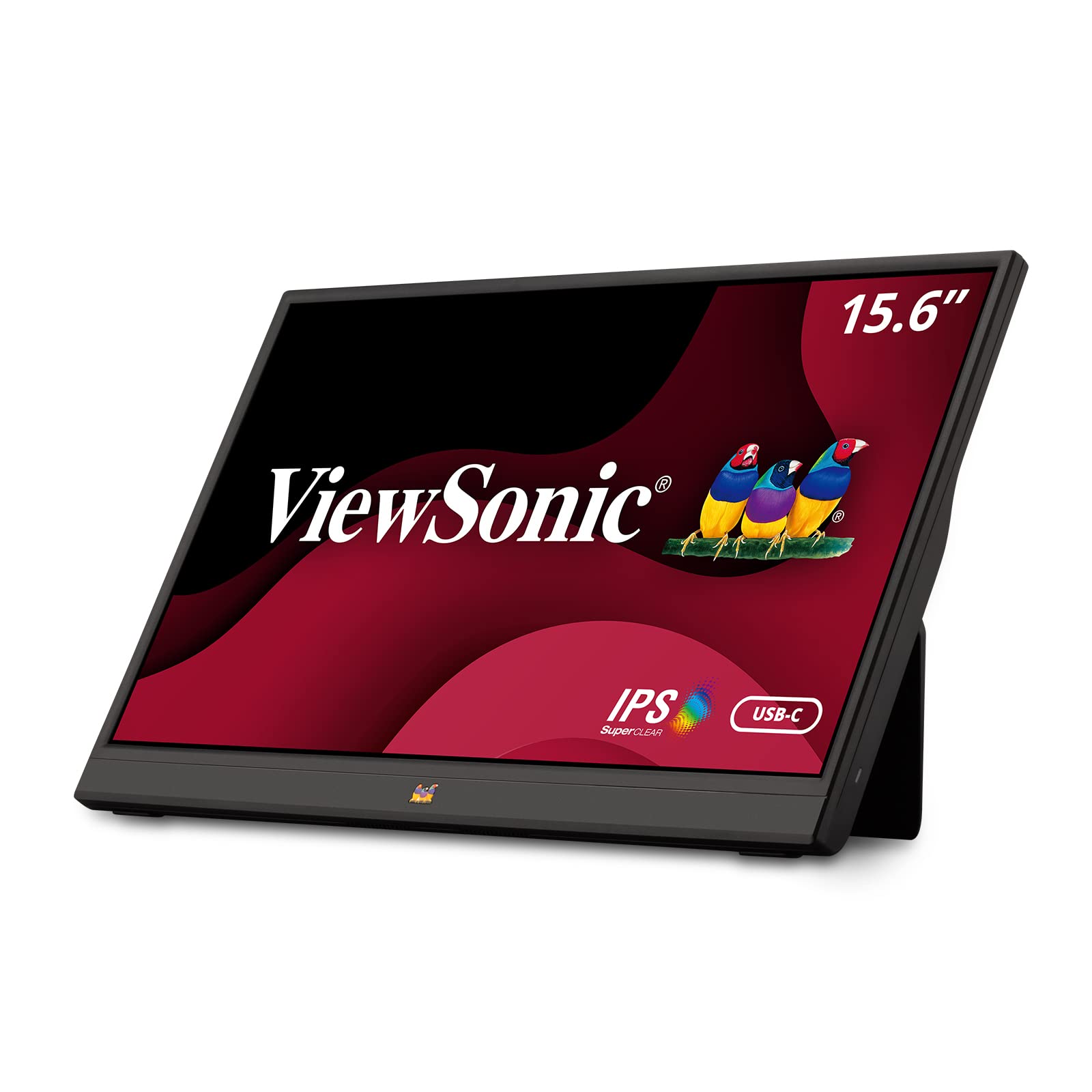 Photo 1 of ViewSonic VA1655 15.6 Inch 1080p Portable IPS Monitor with a Built-in Stand, Mobile Ergonomics, USB C, Mini HDMI and Protective Case for Home and Office,Black