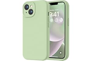 LOVE 3000 Designed for iPhone 14 Case, Premium Silicone with [Soft Anti-Scratch Microfiber Lining] Shockproof Protective Phone Case for Men Women Girls 6.1", Matcha