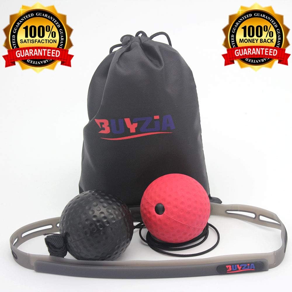 Boxing Reflex Ball | 2 Difficulty Level Boxing Ball with a head band | Enhance Speed Training | Fight Ball attached to string | Perfect for Agility | Learned aimed punches with Best Boxing Equipment