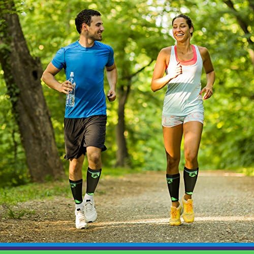 BETTER THAN KT TAPE for SHIN SPLINTS: Seriously Tight CALF COMPRESSION SLEEVES, Guard & protect shins / calves. Prevents swelling, aids muscle recovery. Extreme footless