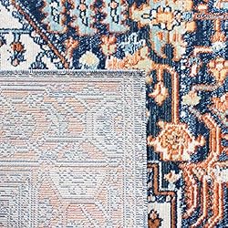 SAFAVIEH Aria Collection 2' x 8' Navy/Rust ARA580N