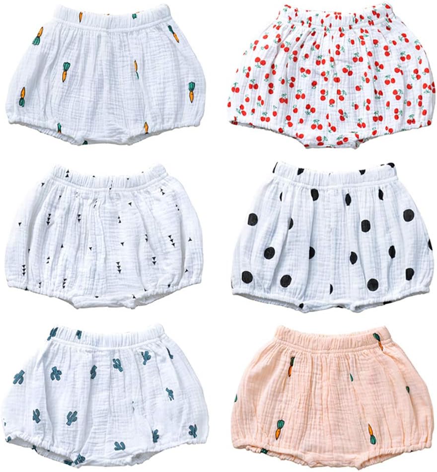 Miyanuby Baby Girls Boys Elastic Waist Pull-on Bloomer Shorts Summer Loose Harem Shorts Beach Pants Outfits