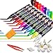 CHALK MARKERS 10-Pack w/Reversible Tip for Non-Porous Chalkboards, Non-Toxic Erasable Water-Based Liquid Chalk Pens for All-Purpose Decorations, Neon Bright Colors for Kids Art, Tip Replacer Included