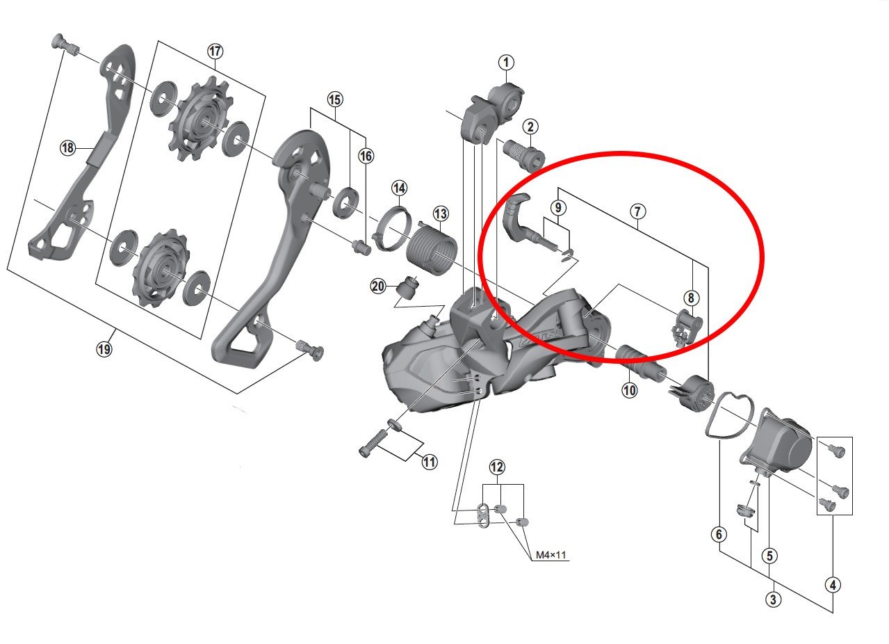 SHIMANO SPARE PART RDM9050 chain stabilizer unit