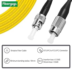 Fibergaga-30m(98ft) OS2 ST/UPC to FC/UPC Fiber
