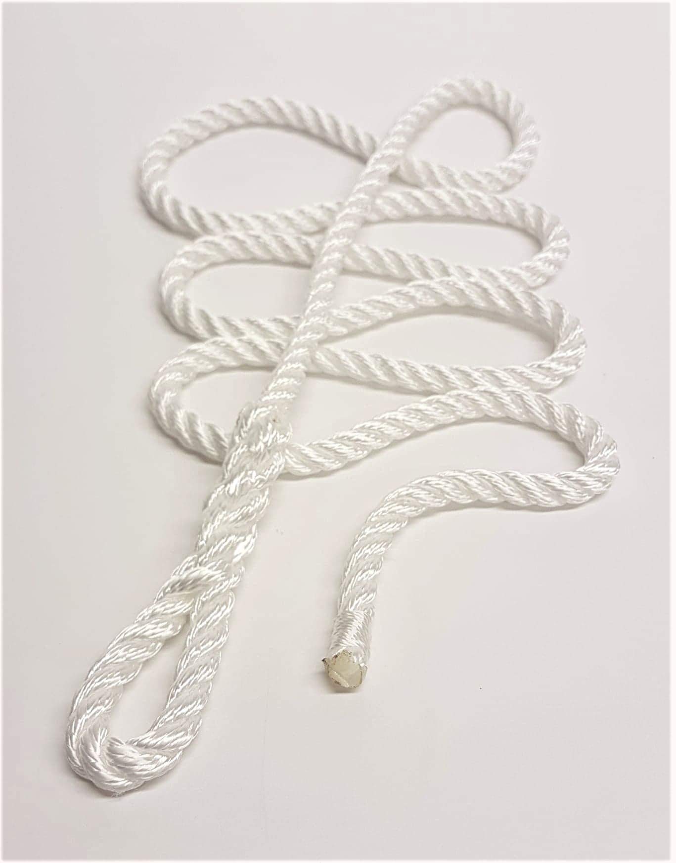 Rota Marine 3 strand 10mm 1.5Mt White Fender Rope Tie Fender Line Spliced Polyester - Pack: 2