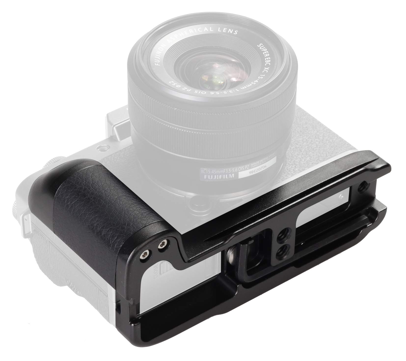 WEPOTO XT200 Handgrip L-Shape Grip with Quick Release Plate for Arca,Wood Side Handle,Compatible with Fujifilm X-T200 Camera -GP-XT200-C