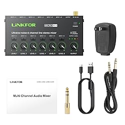 LiNKFOR 6 Channel Audio Mixer, Ultra-compact 6