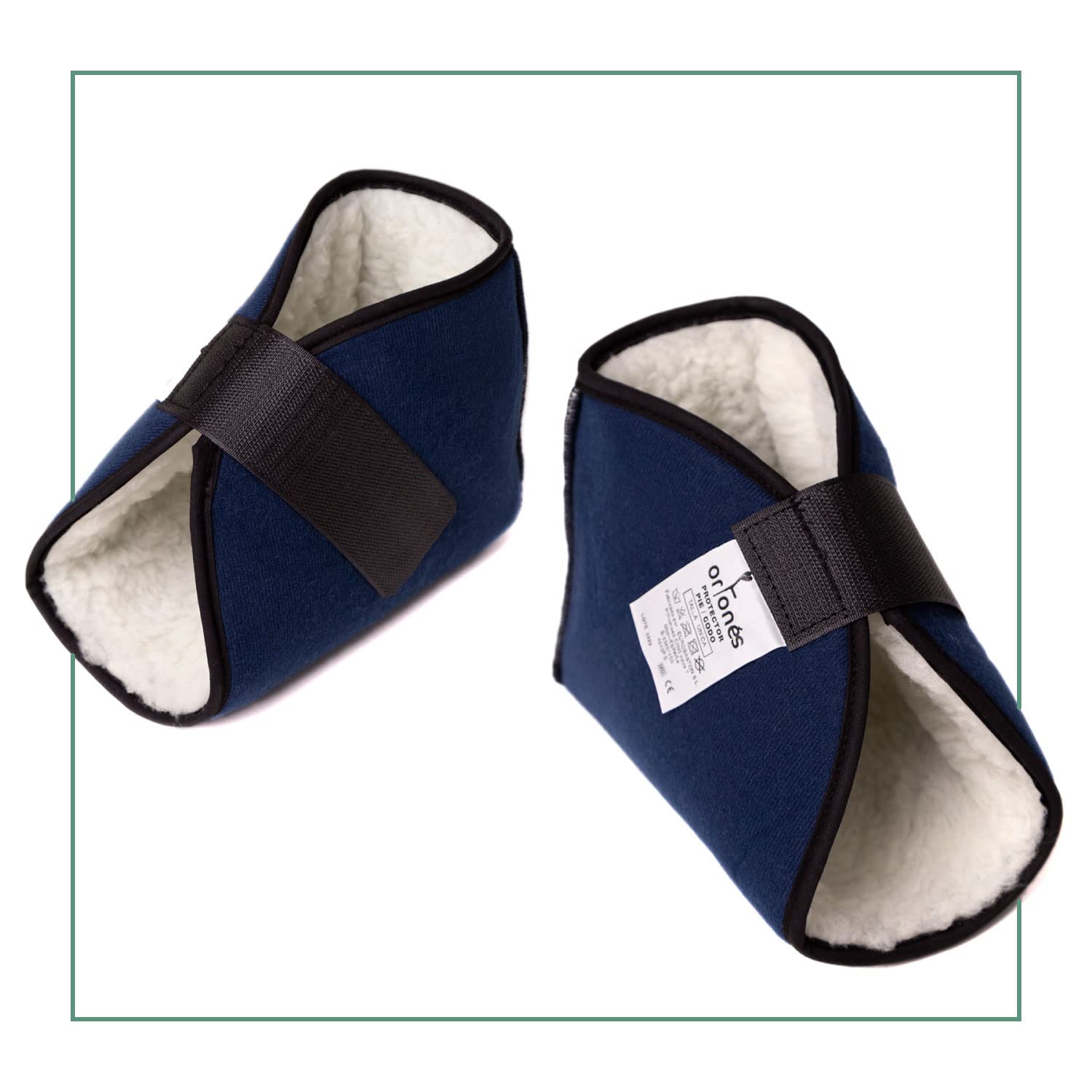 Ortones – Heel Protectors for Bedsores – Pair of Cushions for Heel, Foot or Elbow for the Prevention of Pressure Sores and Ulcers – Daily Use in Bed or Wheelchair – One Size, Navy Blue