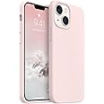 AOTESIER Shockproof Designed for iPhone 13 Mini Case, Food Grade Silicone Phone Case with [Soft Anti-Scratch Protective Lining] Full Body Drop Protection 5.4 inch Slim Thin Cover, Chalk Pink