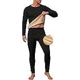 Herberton Men's Thermal Underwear Set Heavyweight Soft Fleece-Lined Top and Long Johns Winter Base Layer (S-XXL)