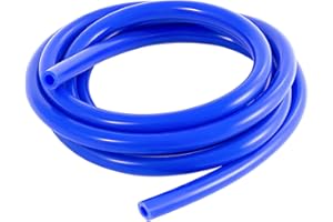 BELOMI Silicone Vacuum Tubing Hose Line, 10 Ft 1/8"(3mm) Inner Diameter Hose, High Tempterature 130PSI Max Pressure for Multiple Use, Auto Replacement Vacuum Hose Line for Vehicle Radiator (Blue)
