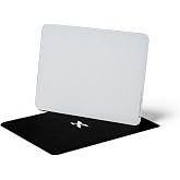 XVX Portable Glass Mousepad, Hard Mouse Pad 290mm*220mm, Ultra Smooth Mouse Pad for Fast and Accurate Mouse Control for Working and Gaming(White)