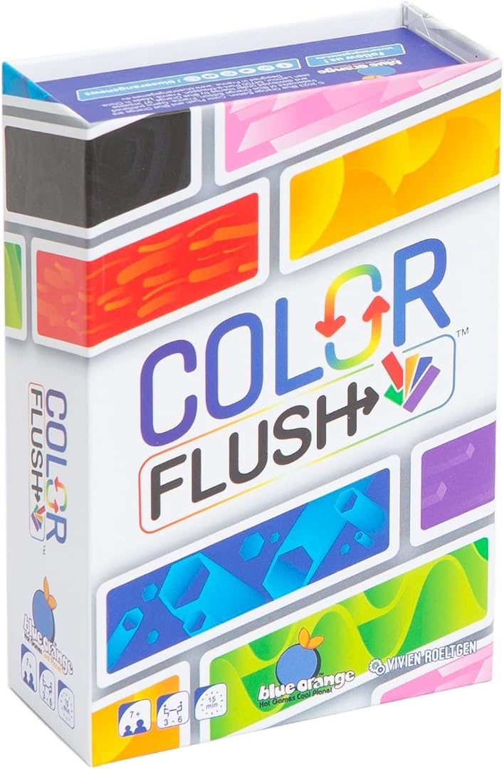 Blue Orange | Color Flush | Card Game | Ages 7+ | 3-6 Players | 15 Minutes Playing Time