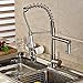Rozin® Deck Mount Single Hole Kitchen Sink Faucet LED Light Pull Down Sprayer Mixer Tap Brushed Nickel