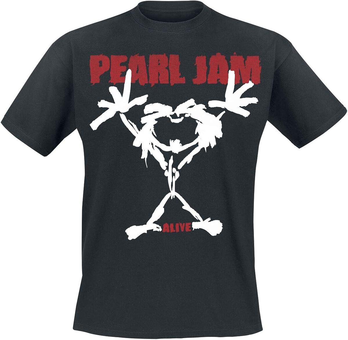 Pearl Jam Stickman Men T-Shirt Black, Regular: Amazon.co.uk: Clothing