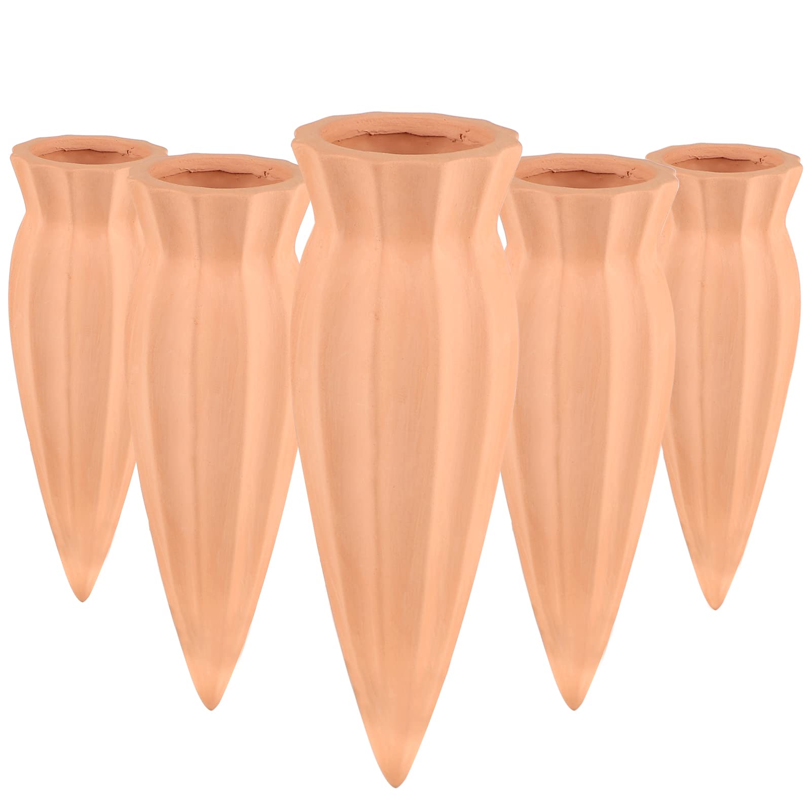 EXLECO Pack of 5 Clay Cones Watering Plants Watering Ball Plants Water Dispenser Clay Automatic Watering Indoor Plants Watering Cone Irrigation System Ball Shower for Indoor Plants Balcony Boxes