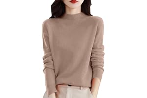 WJDNHKYD Casual Winter Sweaters Women's Pure Cashmere Sweater 2025 Fall Crew Neck Long Sleeve Warm Soft Knitted Pullover