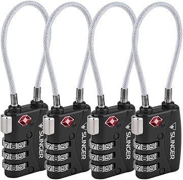 tsa approved cable luggage locks