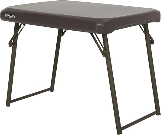 Amazon Com Lifetime 280488 Compact Folding Low Side Table For Camping Brown Garden Outdoor