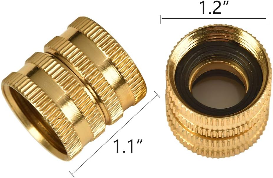 REGNHLIF 2 Pack 3/4" Garden Hose Connector with Dual Swivel for Male Hose to Male Hose, Double Female : Garden & Outdoor