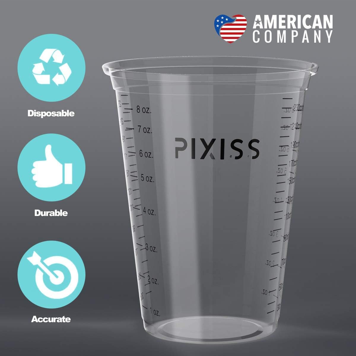 Disposable Epoxy Resin Mixing Cups Clear Plastic 10-Ounce 50-Pack For Measuring Paint Epoxy Resin Art Supplies - Graduated Measurements in ML and OZ - Multipurpose Mixing Cups for Cooking and Baking: Kitchen & Dining