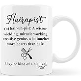 Classic Mugs Hairapist Miracle Worker Mug – Funny Hairstylist & Hairdresser Gift, Rude Thank You Present for Hairdressers, Novelty Birthday or Christmas Gift for Hairstylists