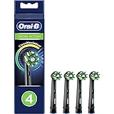 Oral-B Crossaction Electric Toothbrush Replacement Brush Head Refills, Black , 4 Count (Pack of 1)