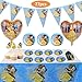Beauty and The Beast Birthday Party Supplies and Decorations for Kids Favors Includes Balloons Plates Napkins Gifts Bags Kit for Adults Decor for Girls Set of 77 Pcs