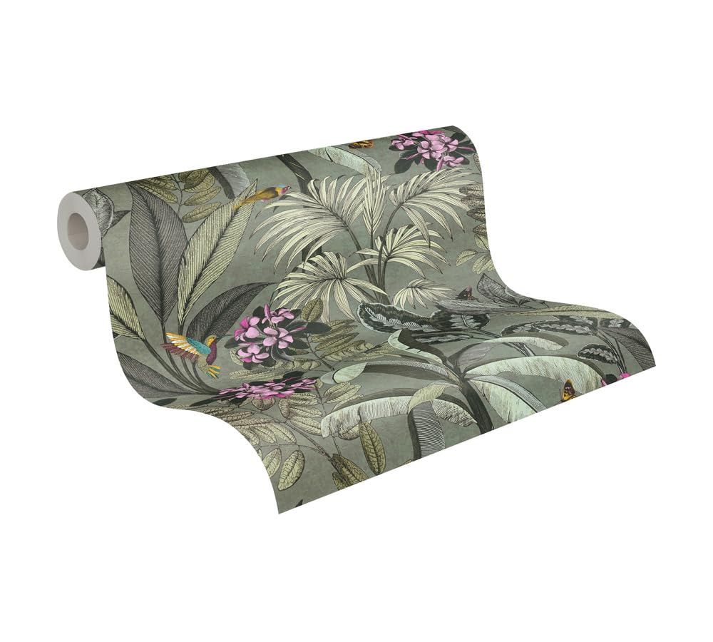 A.S. Création PintWalls 387382 Non-Woven Wallpaper Floral Leaves 10.05 x 0.53 m Made in Germany