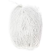 Czech Glass Seed Beads 11/0 (2.1mm Diameter) Opaque White Strung DIY Jewelry Making Beadss - 500g Bulk Bag by Preciosa (Jablonex)