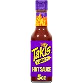 Takis Fuego Hot Sauce 5 fl oz Bottle, Hot Chili Pepper &amp; Lime Flavored Extreme Spicy Hot Sauce