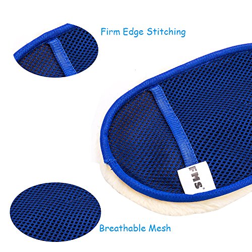 FMS Absorbent Synthetic Wool Wash Mitt,Universal Scratch-Free, Lint-Free Car Wash Pad for Automotive Cleaning, Waxing, Polishing (Blue) - Thumbnail 2