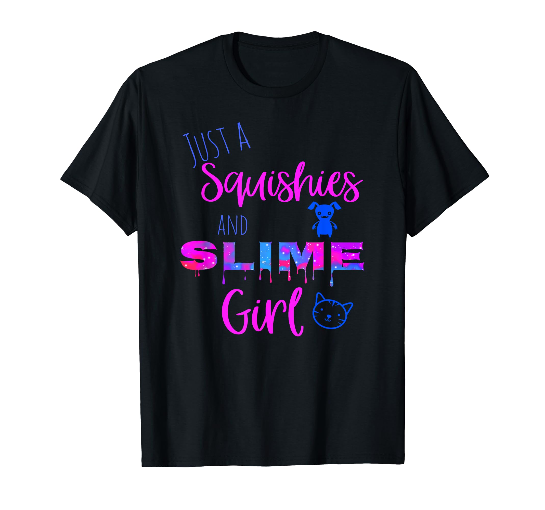 Squishies and Slime Girl Cat Squishy and Rainbow Slime Shirt T-Shirt