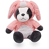 YONLIT Adorable Frenchie Stuffed Animal Dressed in a Pink Bunny Outfit, Super Cute and Soft Plush Bulldog Puppy Bunny for Easter Basket Gifts or Dog Lovers 10 Inches (Bulldog-Bunny 01)