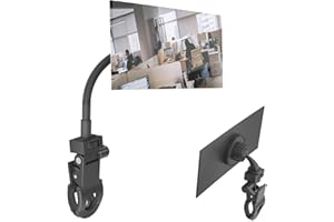 Clifod Clip on Mirror For Monitor Desk Rear View, Office Security Cubicle Mirror to See Behind You for the Safety, Clip Convex Mirror with Flexible Arm for Lash Content Creators