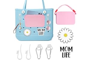 GLXPJU Accessories Set for Bogg Bag, Silicone Phone Holder for Bogg Bag, Charms for Bogg Bag (Pink)