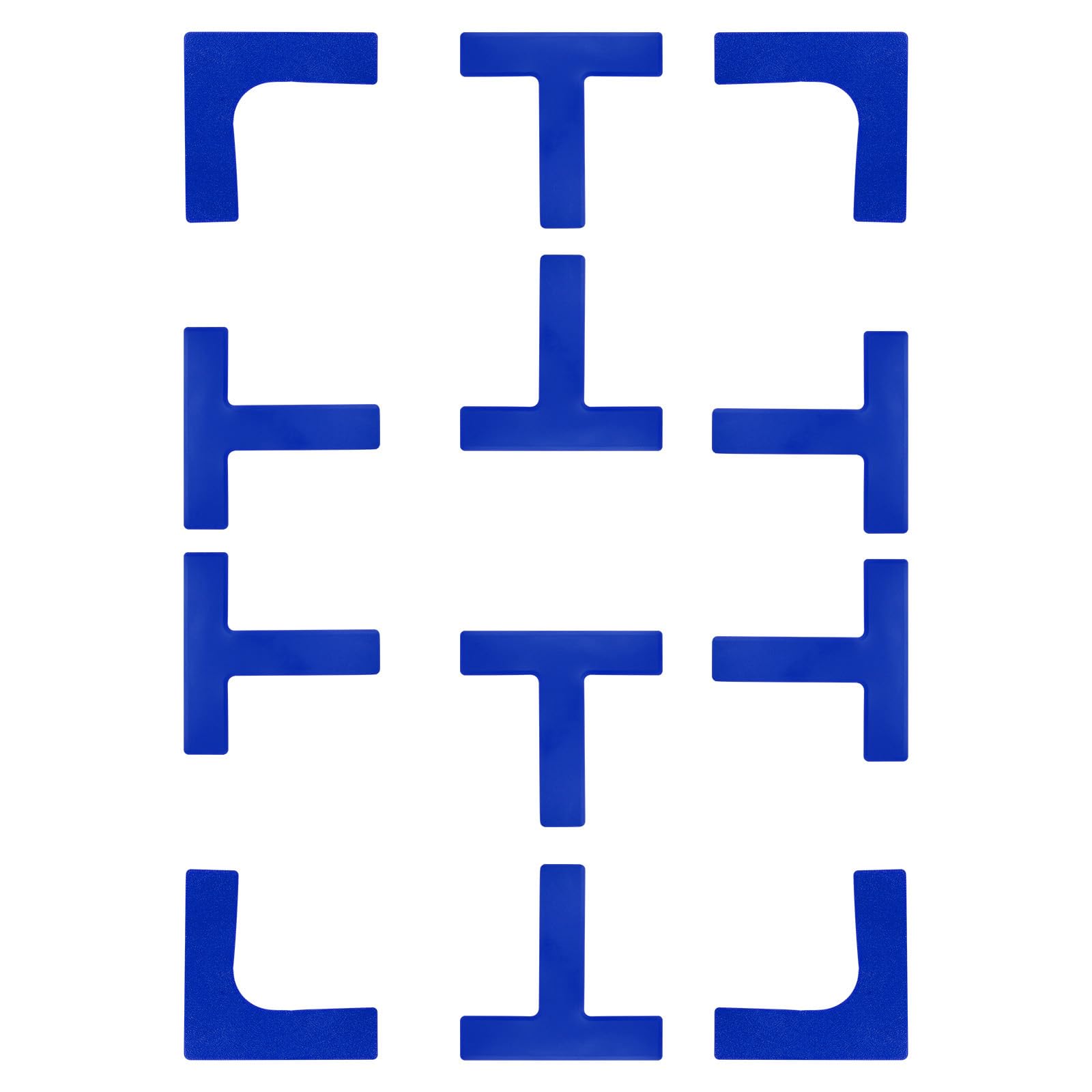 YOKIVE 12 Pcs Pickleball Court Marking Kit, Sport Right Angle Court Line Markers Pickleball Lines for Tennis Badminton (Blue)