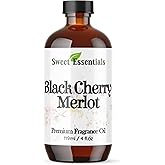 Black Cherry Merlot, 4oz Premium Fragrance Oil, Aromatherapy, Diffuser, Crafts, Soap, Home Scents, Bath & Body, DIY Parfum and Much More. Versatile & Long-Lasting by Sweet Essentials