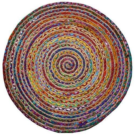 The Indian Arts Fair Trade Rund Multi Farbe Baumwolle Jute