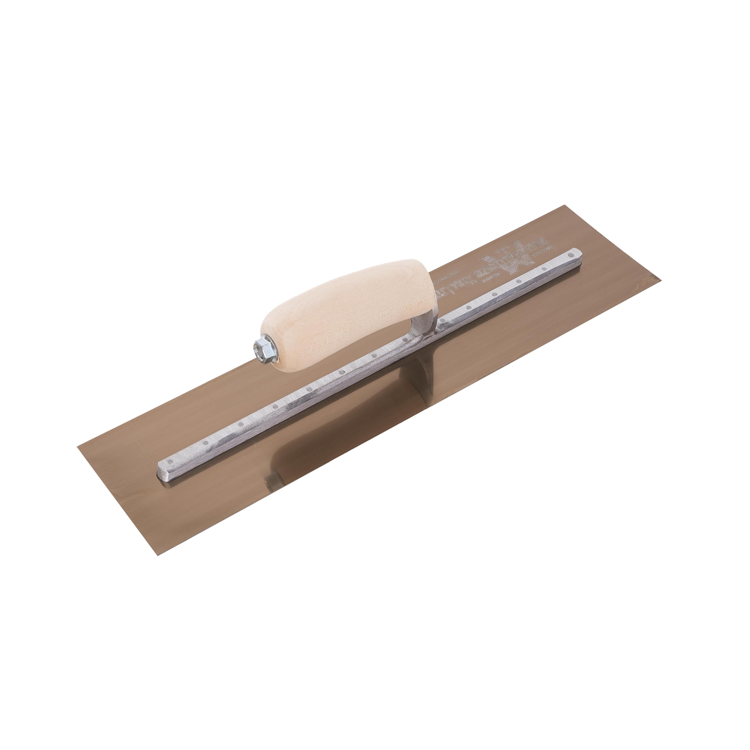 Marshalltown The Premier Line MXS66GS 16-Inch by 4-Inch Galvanized Steel Finishing Trowel with Curved WoodHandle
