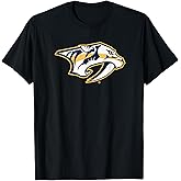 Nashville Predators Icon T-Shirt - NHL Officially Licensed, Unisex-Adults, Black, Small, Short Sleeve