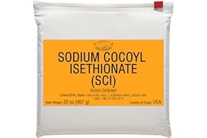 Artekas Innovation SODIUM COCOYL ISETHIONATE (SCI) Powder - Mild Foaming Surfactant for DIY Shampoo Bars, Body Wash & Cleansers – Sulfate-Free, Plant-Based, Cosmetic Grade - 32 oz